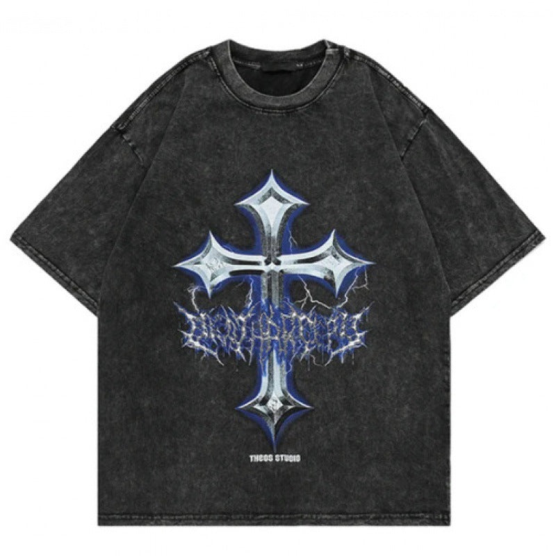 Gothic wing print men's t-shirt streetwear - photo 36 | Everyday Avenue